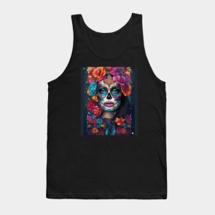 Dazzling Woman: Sugar Skull Makeup Art Tank Top